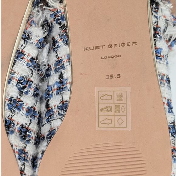 Kurt Geiger London Olive Eye Mule Pointed Toe Women's White Size US5 EU35.5 - Picture 7 of 11